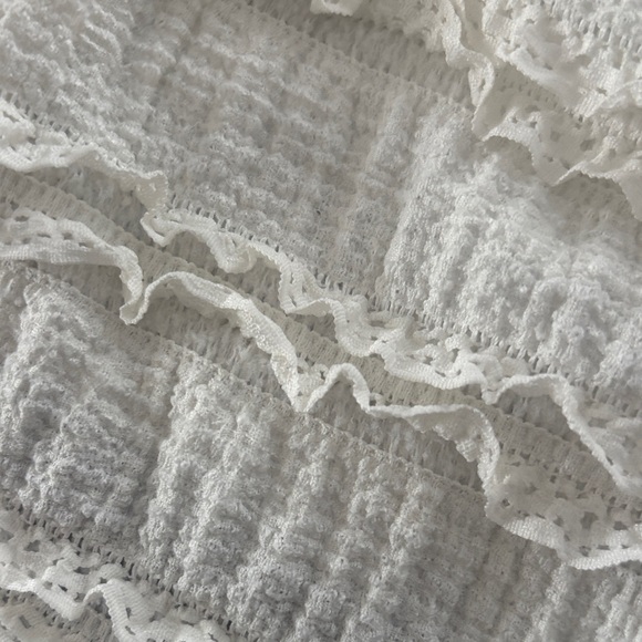 White Ruffled Halter Top - Picture 3 of 4